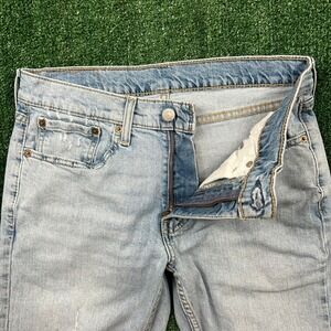 Levi's 514 Red Tab Straight Leg Zip Fly Jeans Men 31x30" Light Wash Blue Stretch